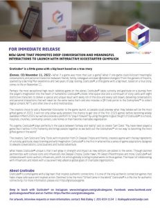 Press Release Graticube 11/11/22